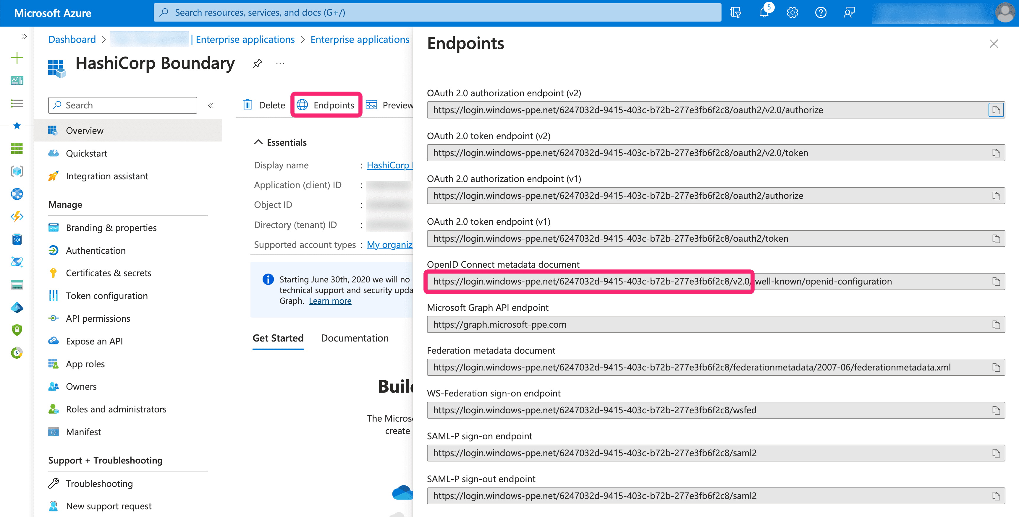 Azure App Endpoints